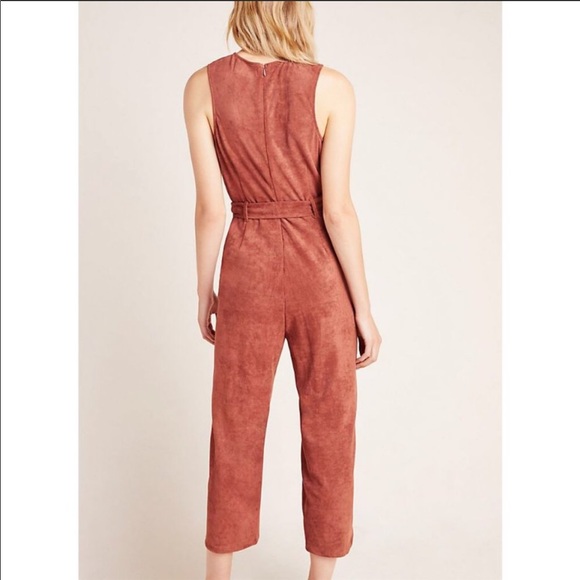 Anthropologie Suede Jumpsuit M NEW - Picture 4 of 4
